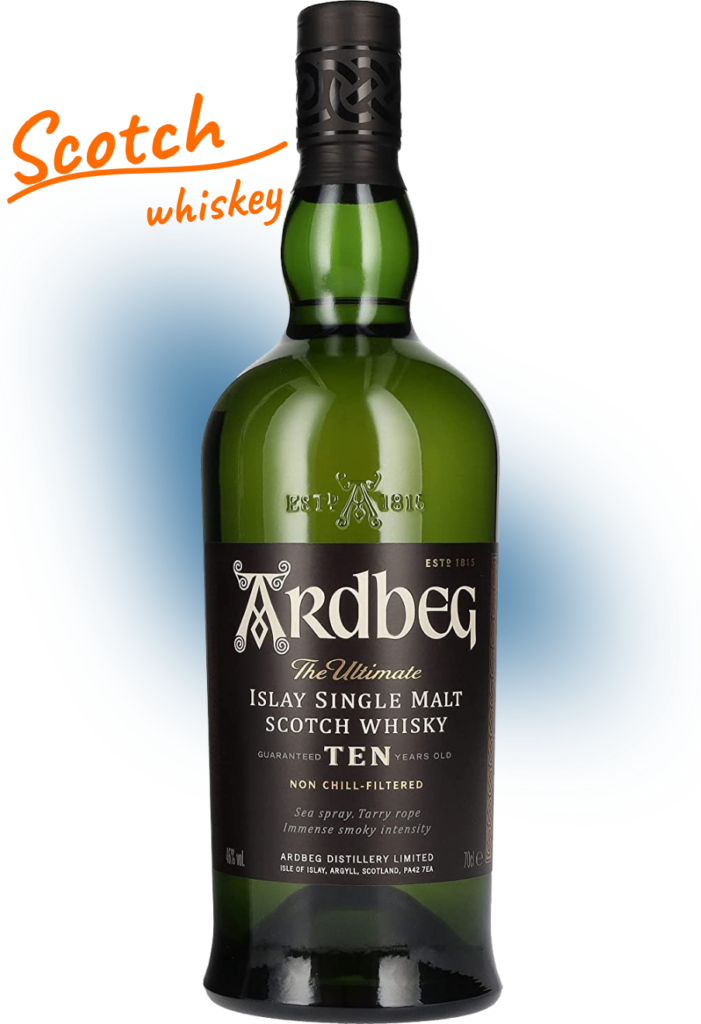 ５代ウイスキー産地スコットランドの代表的なスモーキーなスコッチウイスキー『アードベッグTEN 10（シングルモルト）』をご紹介